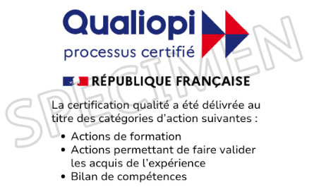 logo Specimen Qualiopi de D-VELOP Compétences